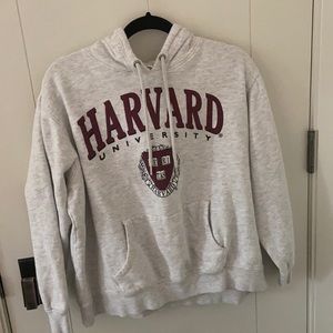 Grey Harvard and H and M Hoodie.